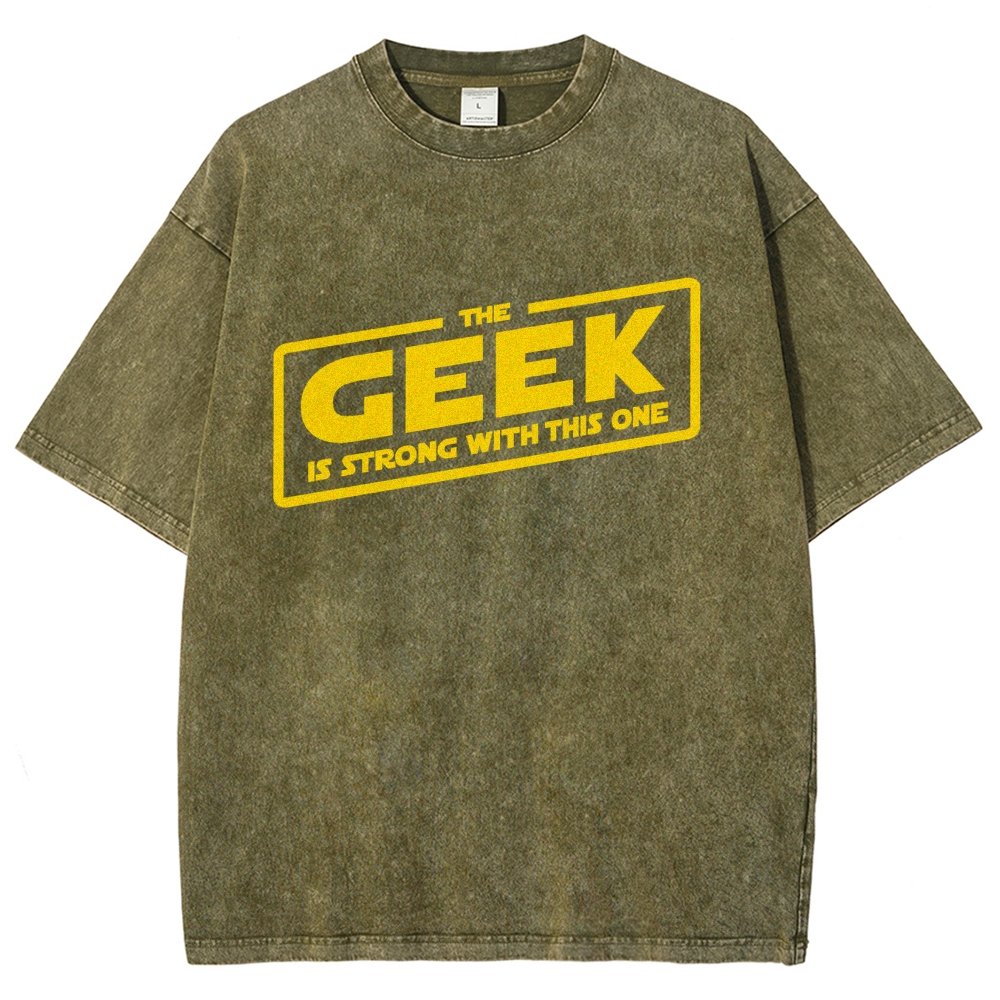 The Geek Is Strong Vintage Distressed T-shirt
