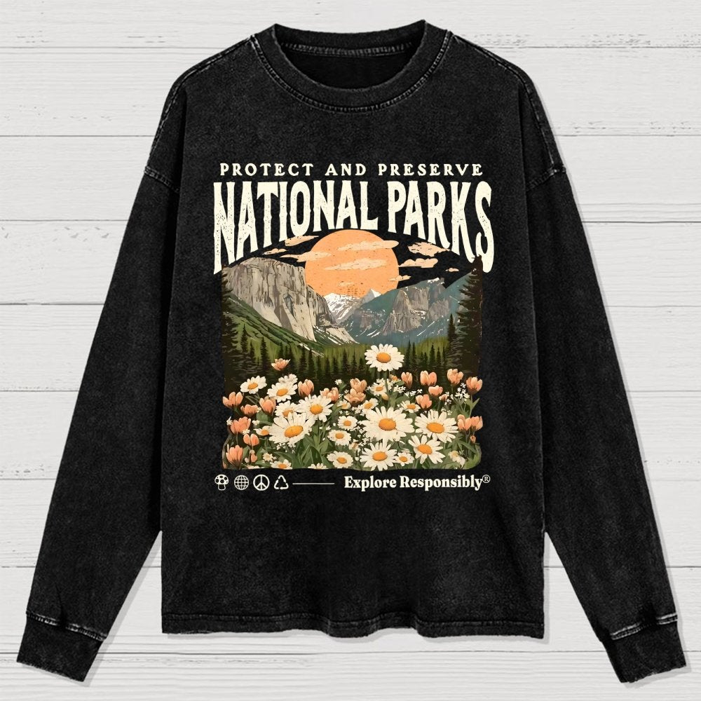 National Parks Washed Long Sleeve Tee