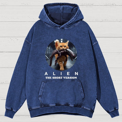 Mysterious Creature Short Version Vintage Distressed Hoodie