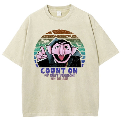Count on My Best Version Vintage Distressed T-shirt