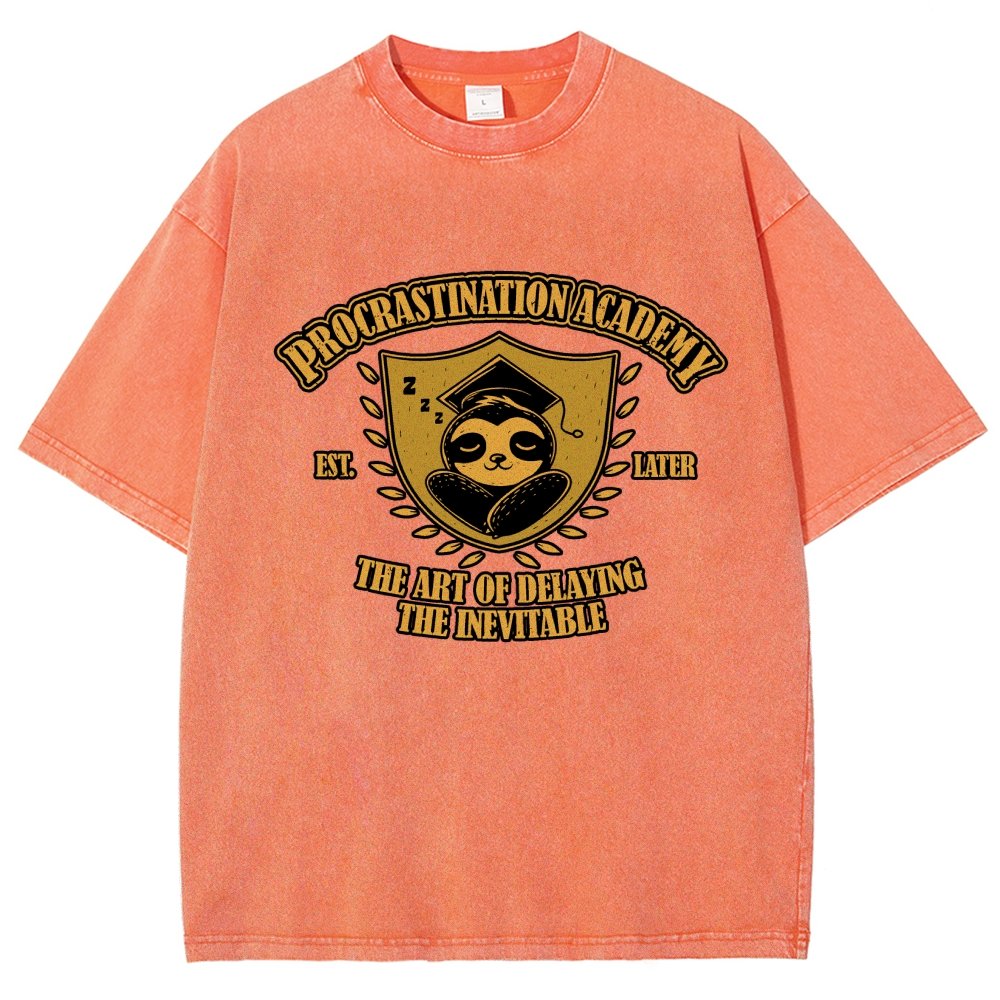 Procrastination Academy Vintage Distressed T-shirt