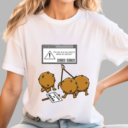 Funny Computer Nerd Geek Cookies Pun Wordplay Nerd T-Shirt