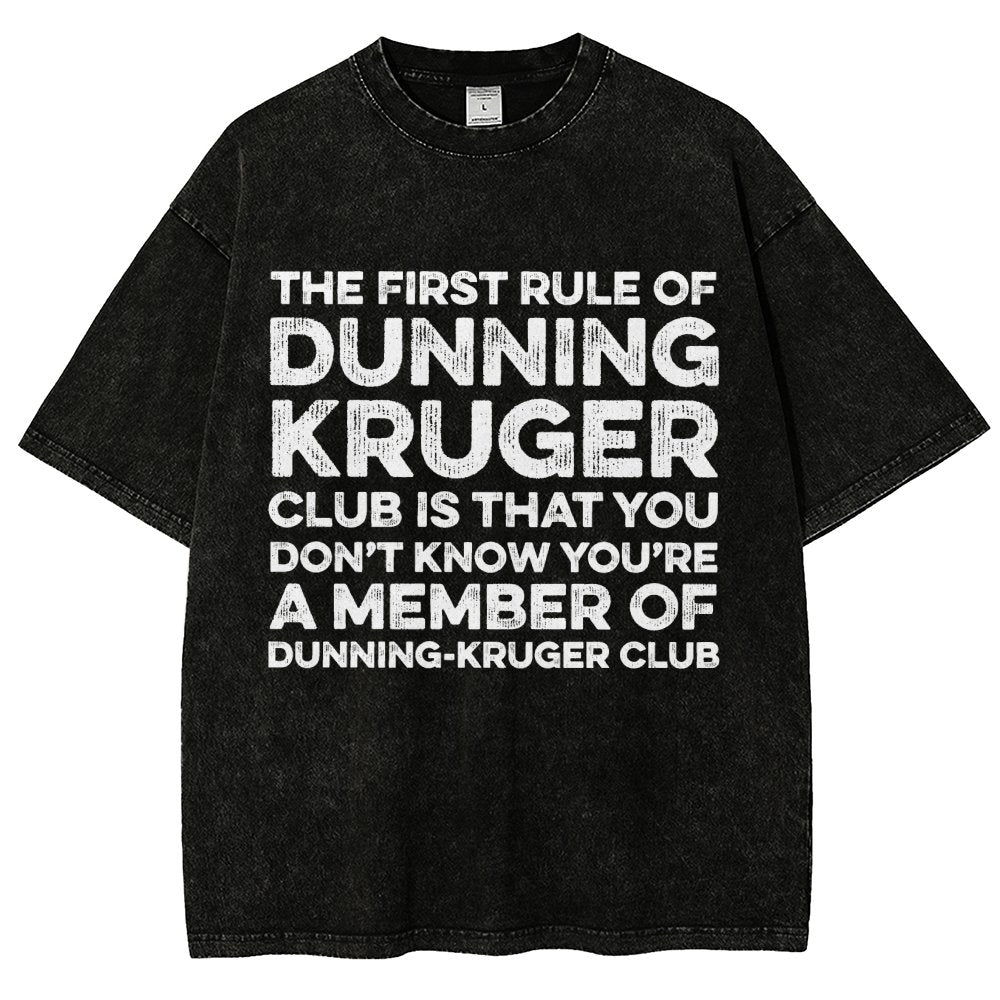 Dunning Kruger Club Vintage Distressed T-shirt