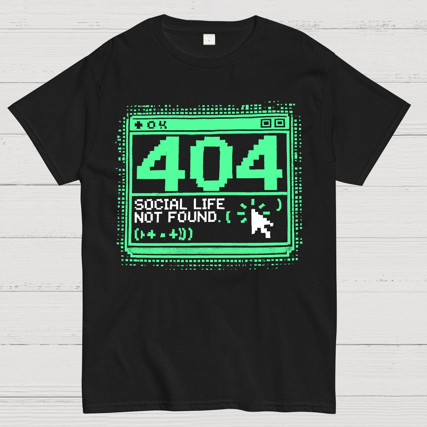404 Social Life Not Found Funny Geek T-Shirt