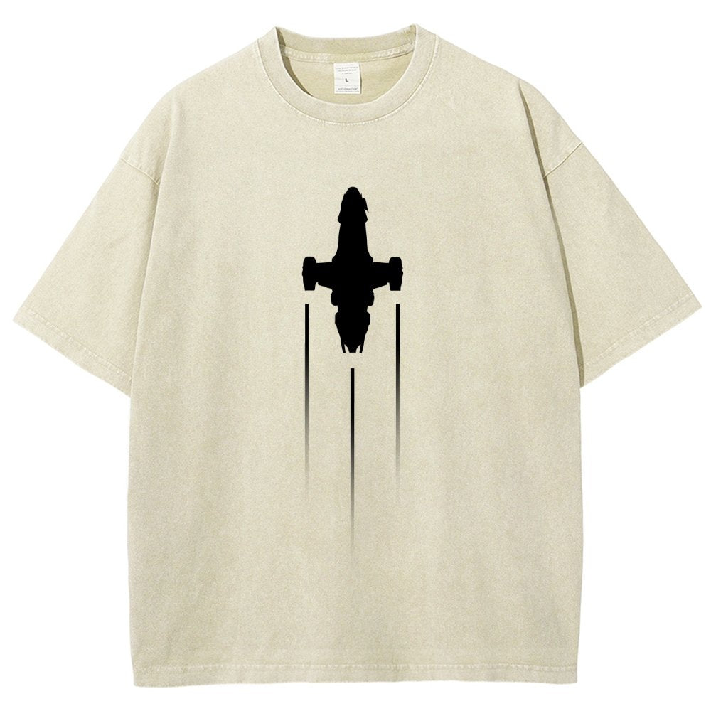 Firefly Starship Silhouette Vintage Distressed T-shirt