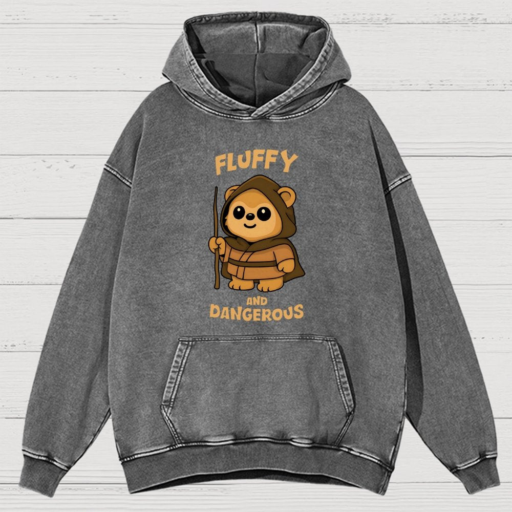 Fluffy And Dangerous Vintage Distressed Hoodie