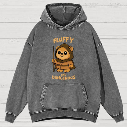 Fluffy And Dangerous Vintage Distressed Hoodie