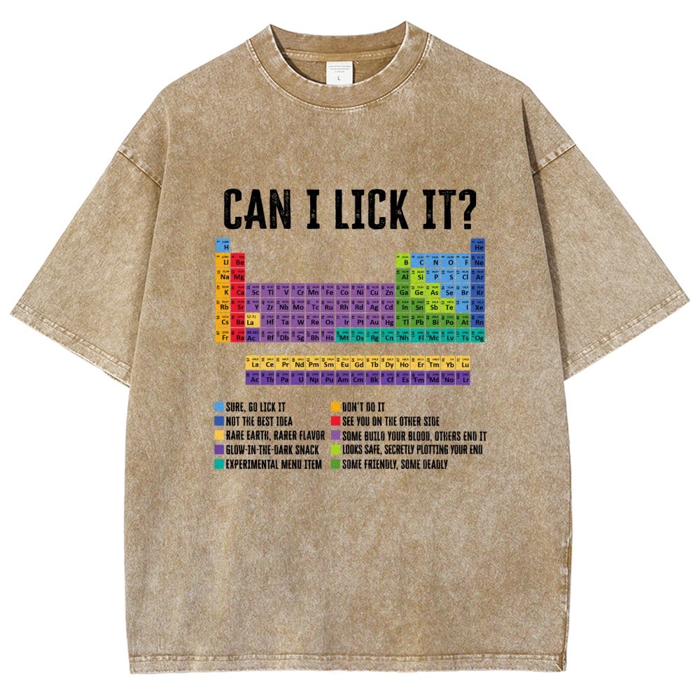 Can I Lick It Chemistry Teacher Science Day Vintage Distressed T-shirt
