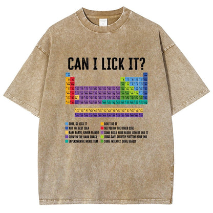 Can I Lick It Chemistry Teacher Science Day Vintage Distressed T-shirt