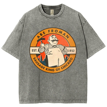 Al Froman - The Sausage Pro of Chicago-1952 Vintage Distressed T-shirt