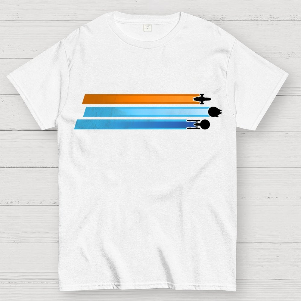 Space Racing Stripes Geek T-Shirt