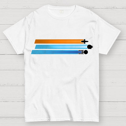 Space Racing Stripes Geek T-Shirt
