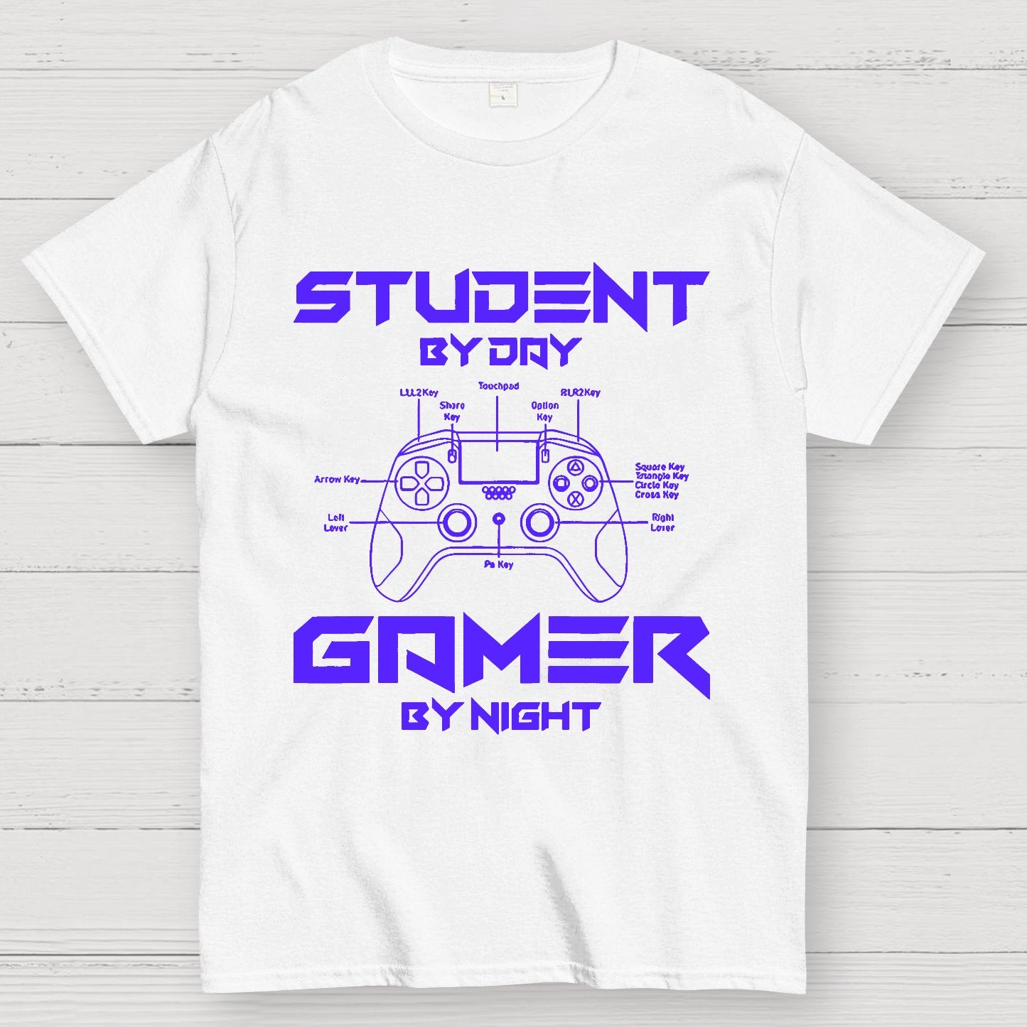 Gamer Student By Day Gamer By Night Geek T-Shirt