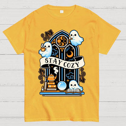 Stay cozy cute ghosts Unisex Geek T-Shirt