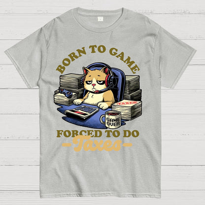Cat Gamer Taxes Geek T-Shirt