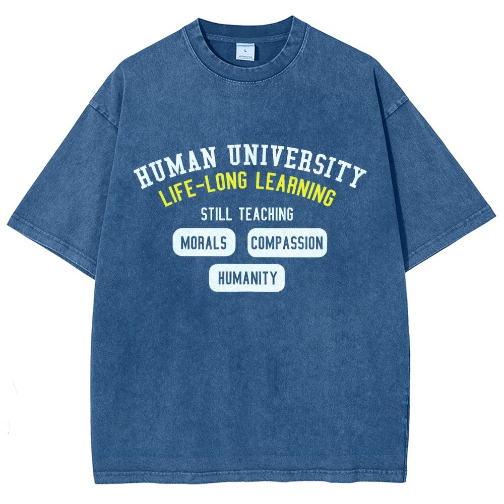 Human University Vintage Distressed T-shirt
