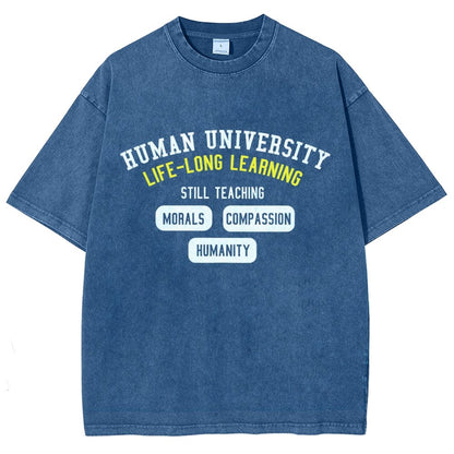 Human University Vintage Distressed T-shirt