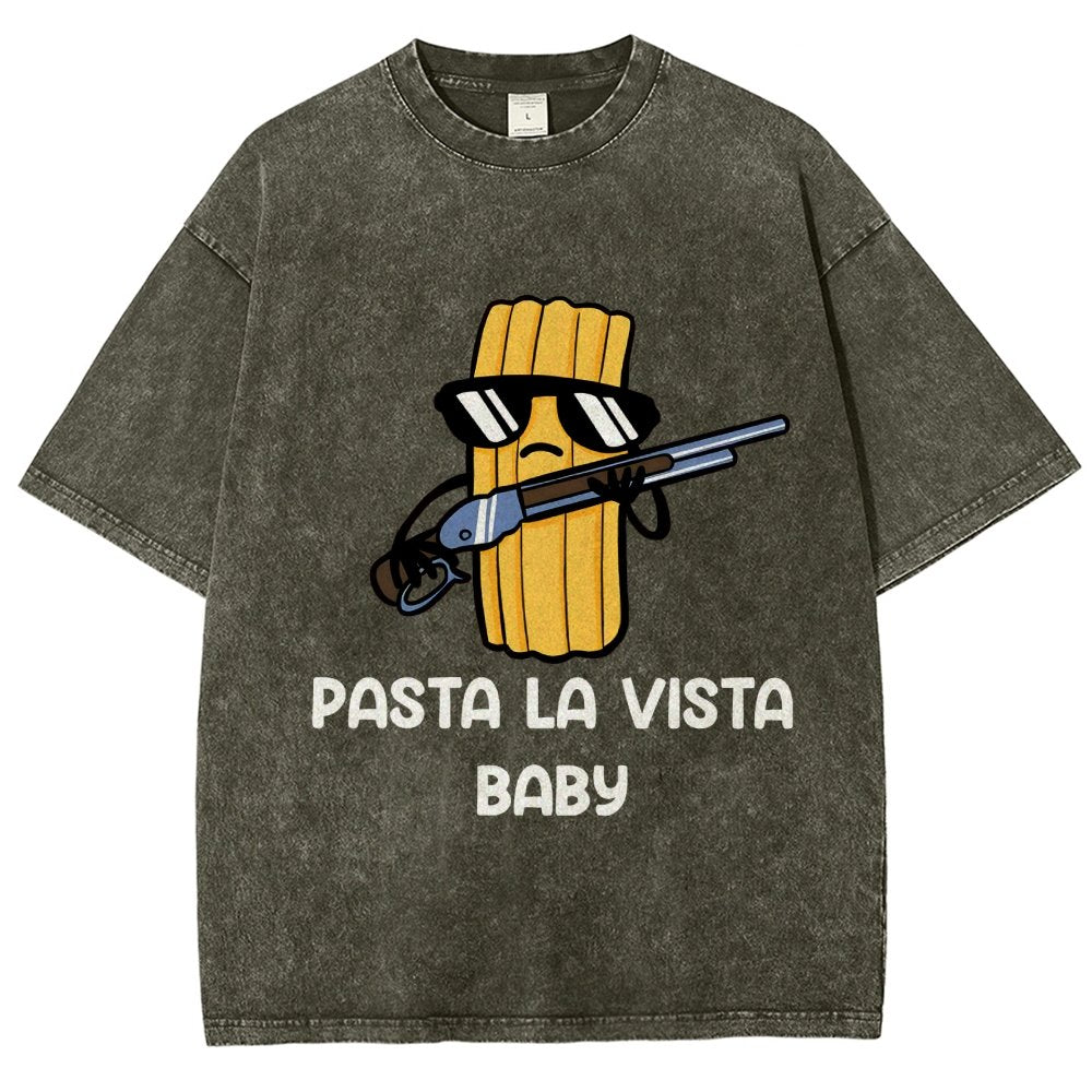 Pasta la Vista Baby Vintage Distressed T-shirt