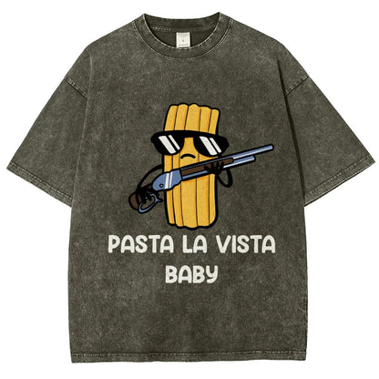 Pasta la Vista Baby Vintage Distressed T-shirt
