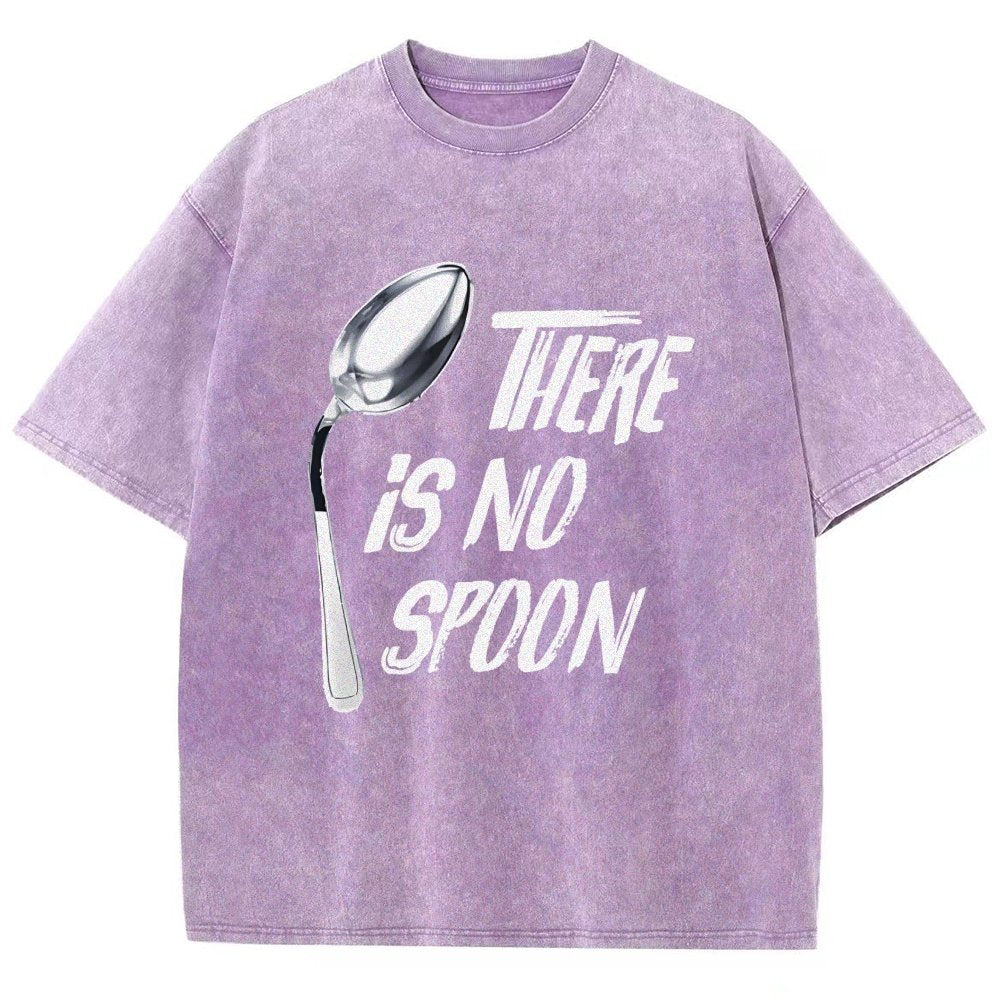 There is no spoon Vintage Distressed T-shirt