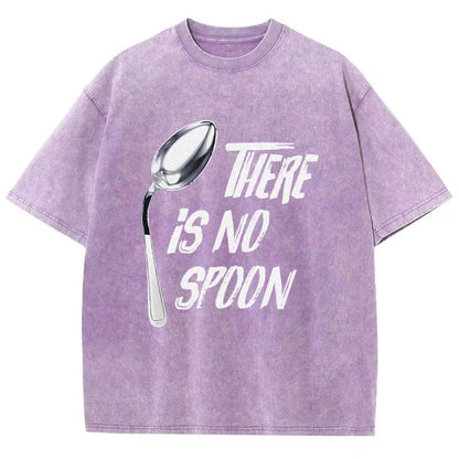 There is no spoon Vintage Distressed T-shirt