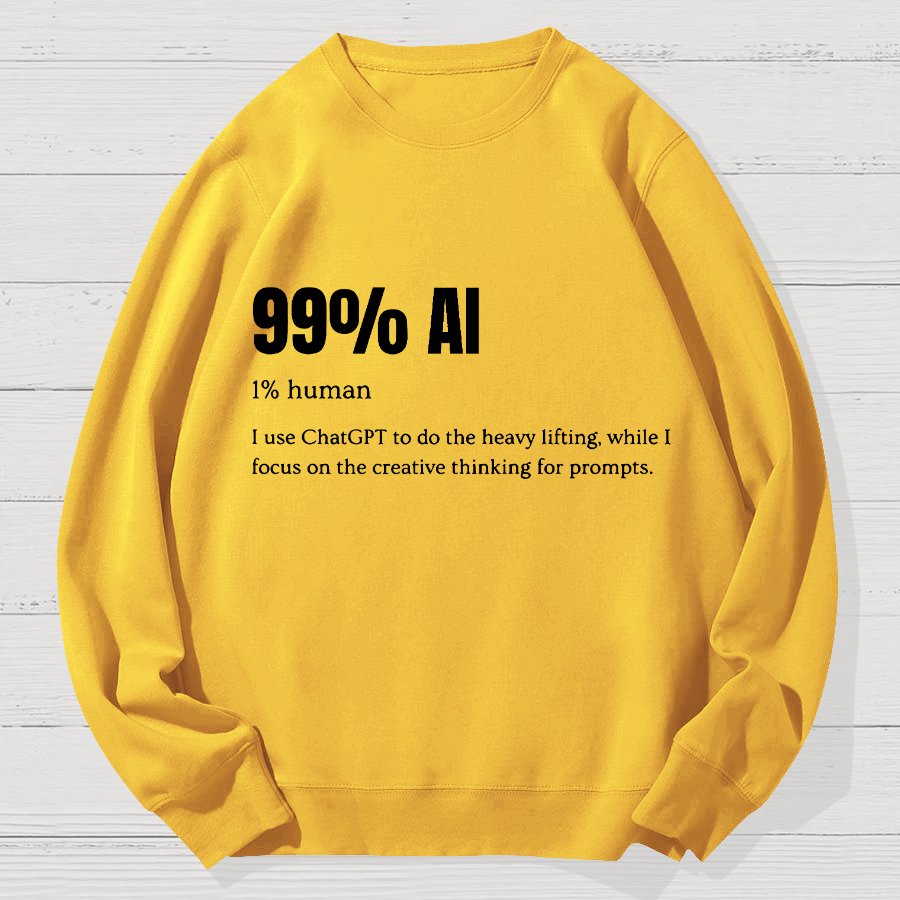 99% Artificial Intelligence Geek Cotton Sweatshirt