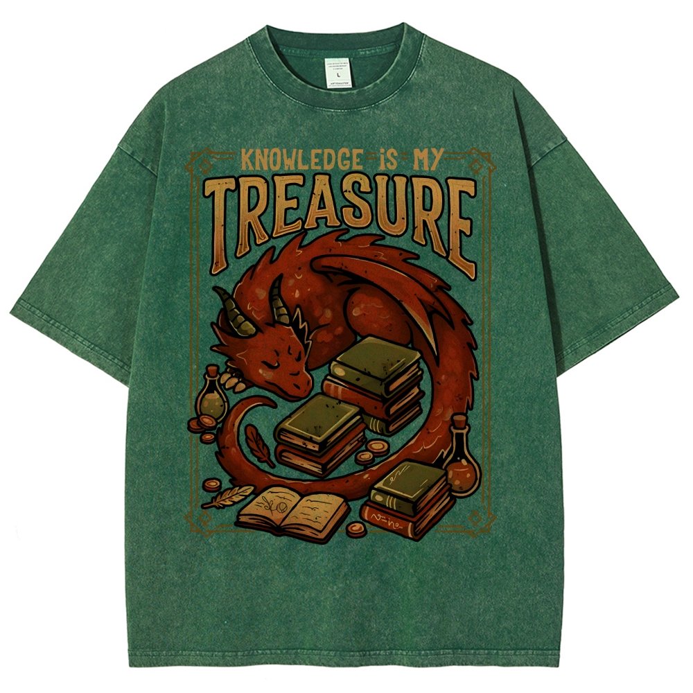 Knowledge Is My Treasure Vintage Distressed T-shirt