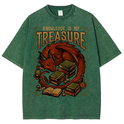 Knowledge Is My Treasure Vintage Distressed T-shirt