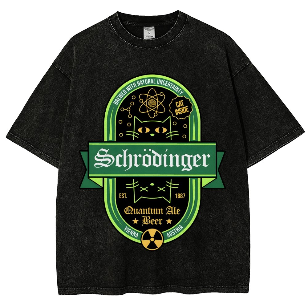 Schrodinger Quantum Ale Beer Vintage Distressed T-shirt