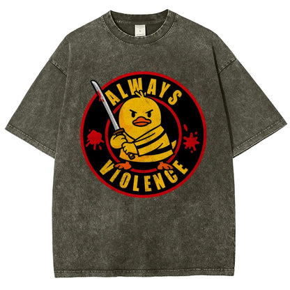 Always Violence Vintage Distressed T-shirt