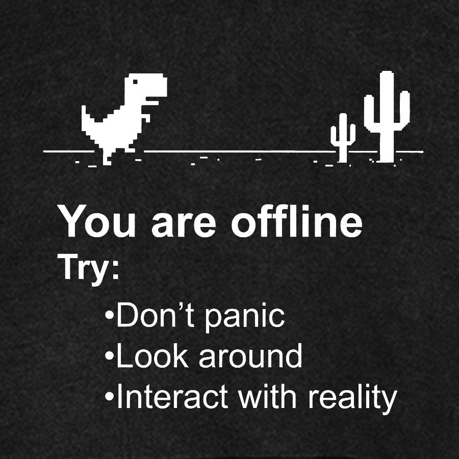 Funny Offline No Internet Vintage Distressed Hoodie