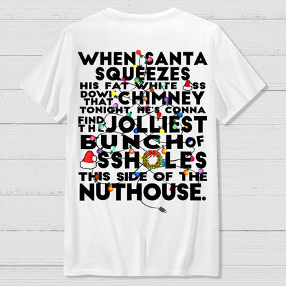 Christmas Vacation Jolliest Bunch Front And Back Printing Geek T-Shirt