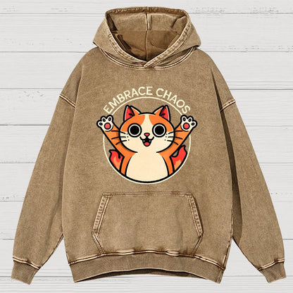 Embrace Chaos Vintage Distressed Hoodie