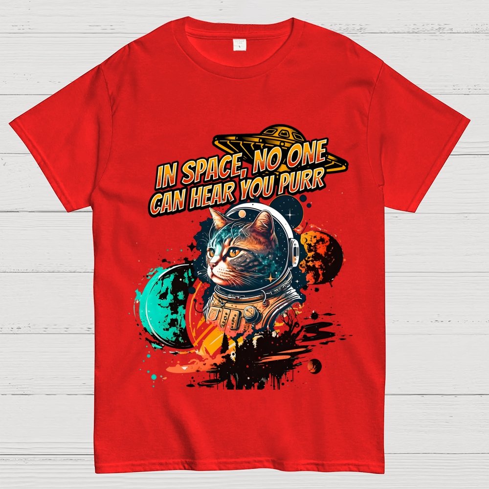 In Space No One Can Hear You Purr Geek T-Shirt