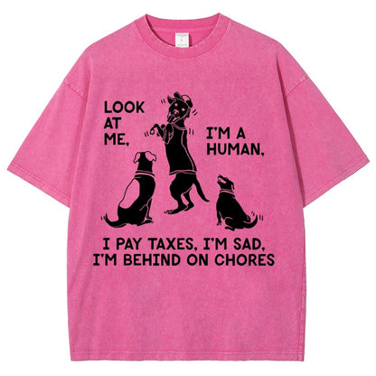 Dog Mocks Humans Vintage Distressed T-shirt