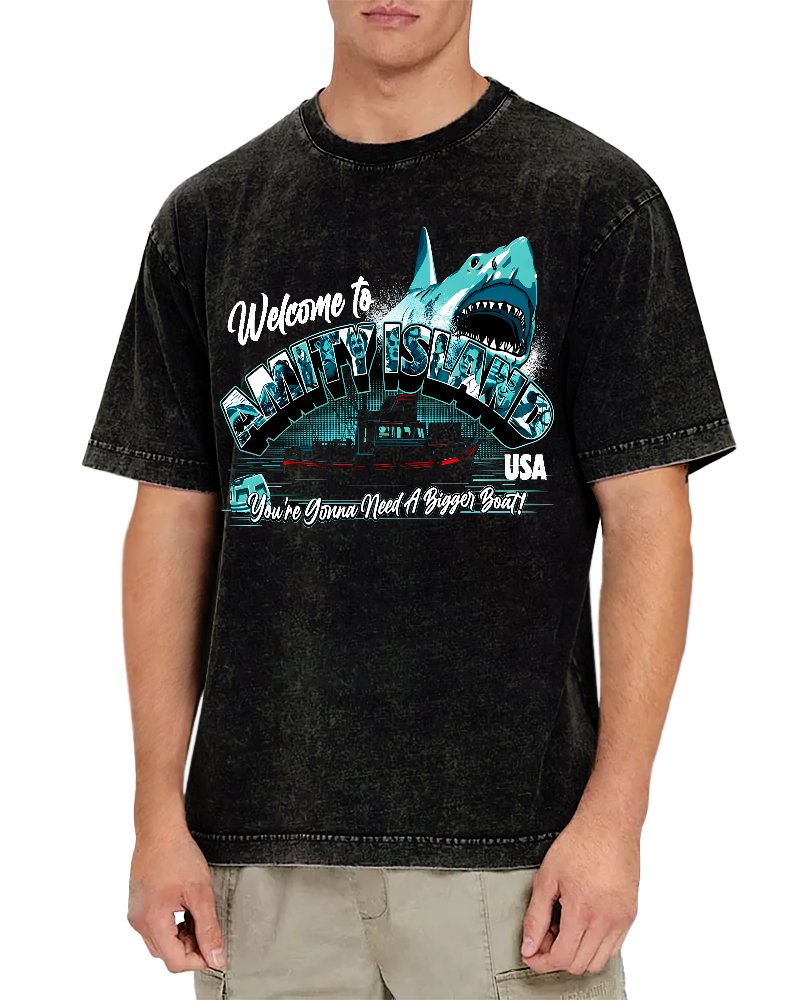 Great White Shark Vintage Distressed T-shirt