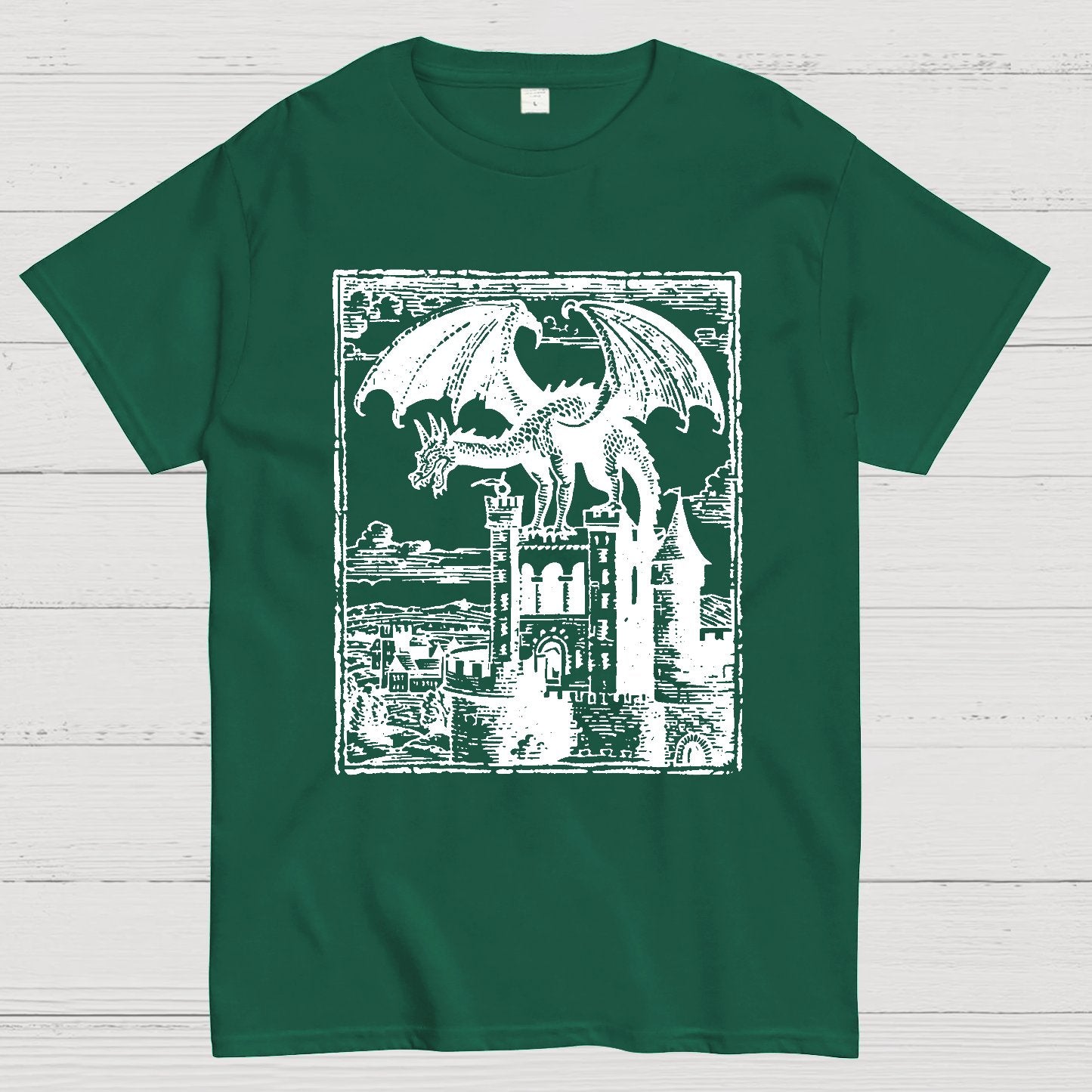 Dragon Vintage Dark Art Graphic Geek T-Shirt
