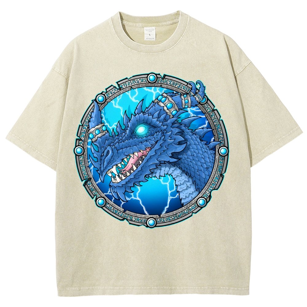 Blue Dragon Vintage Distressed T-shirt