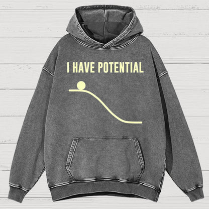 I Have Potential Energy Science Vintage Distressed Hoodie