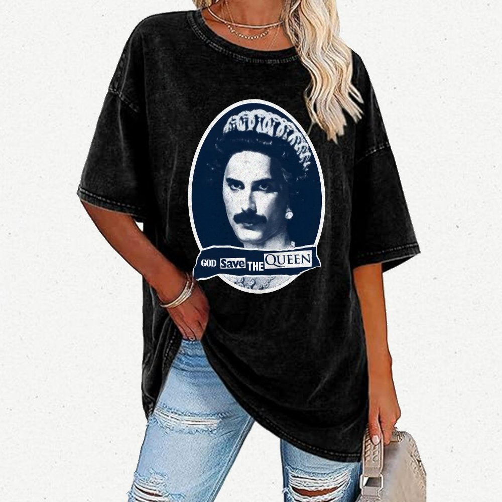 God Save The Queen Vintage Distressed T-shirt