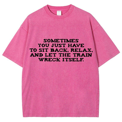 Let The Train Wreck Itself Vintage Distressed T-shirt