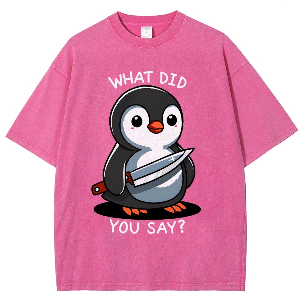 What Did You Say？Vintage Distressed T-shirt