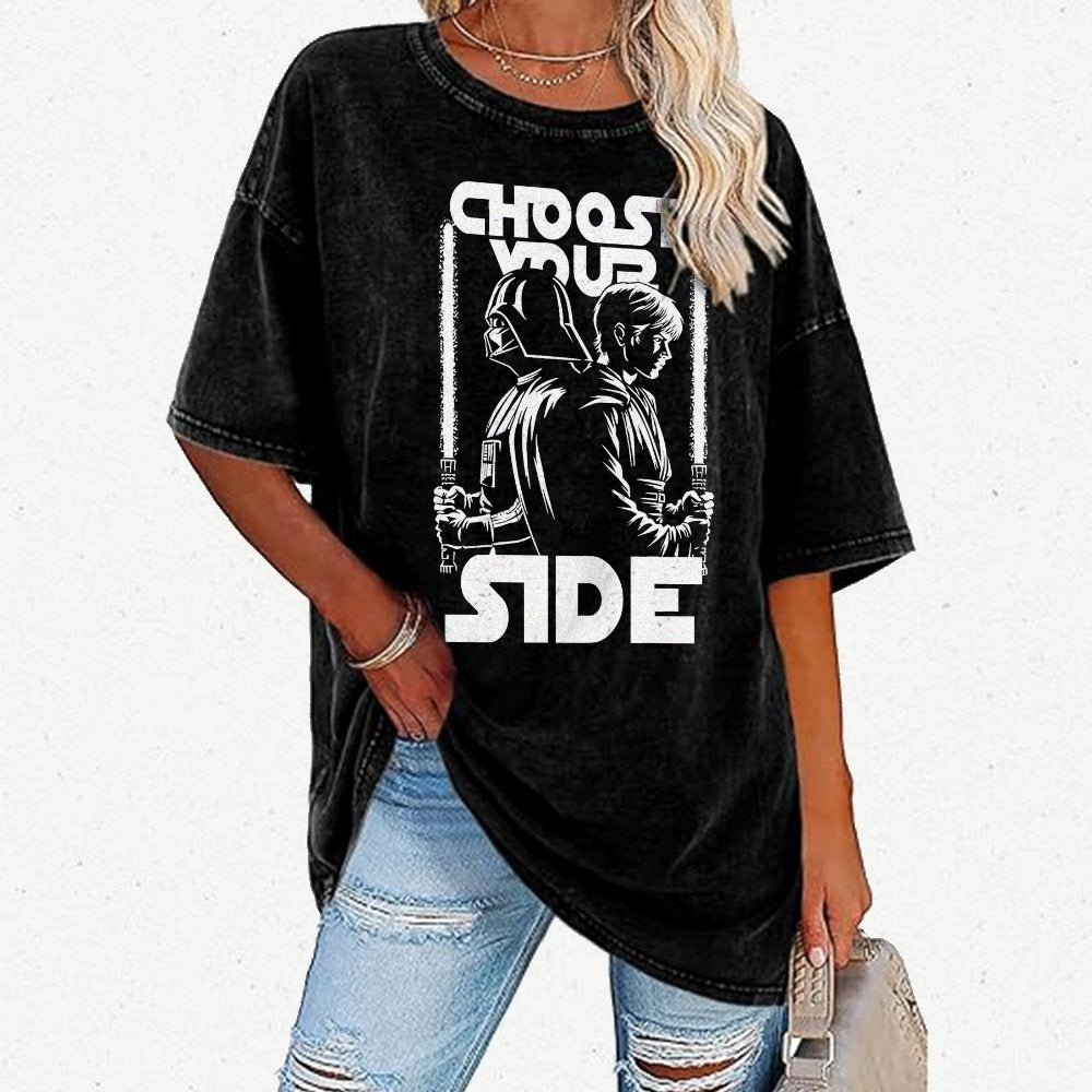 Choose Your Side Vintage Distressed T-shirt