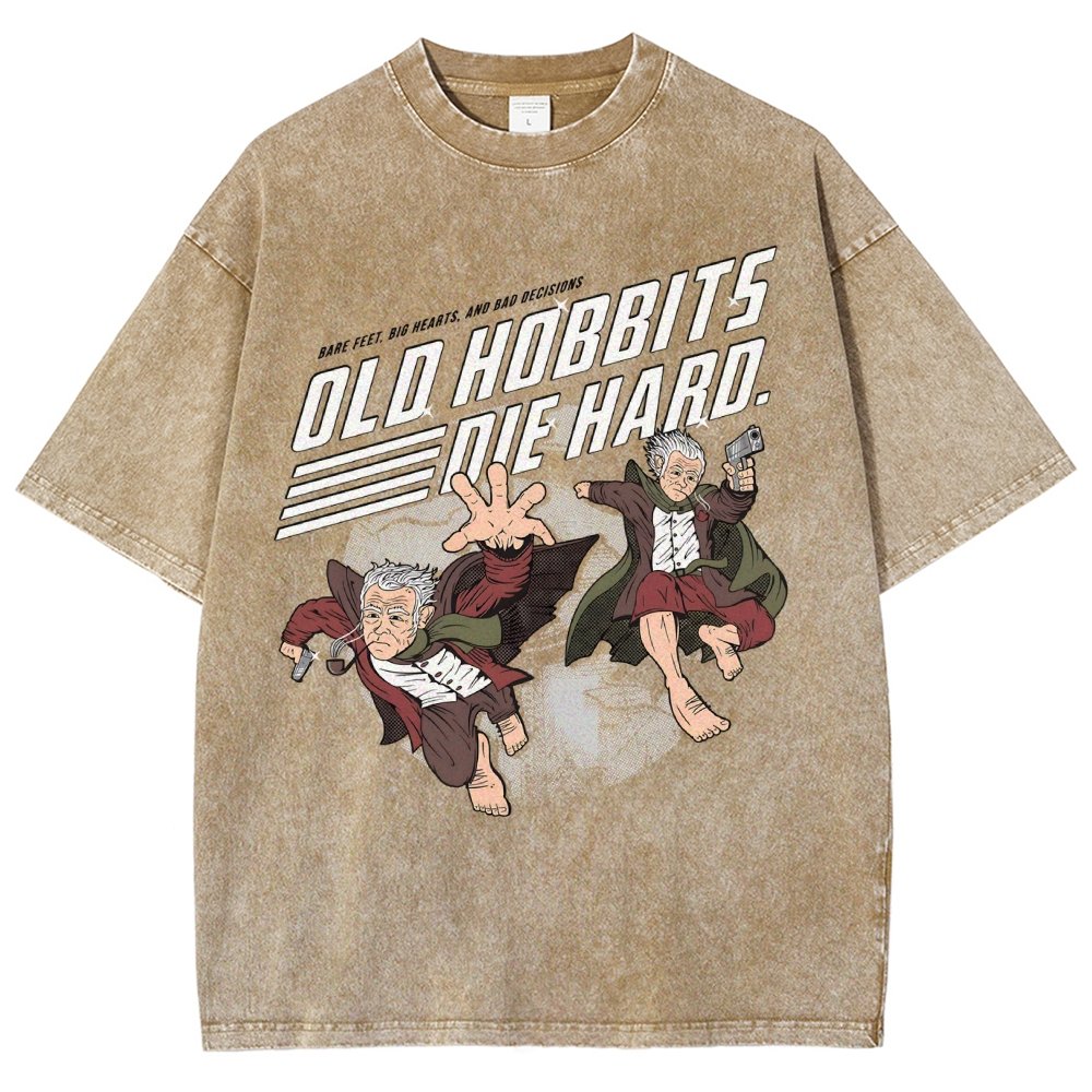 Old Adventurers Die Hard Vintage Distressed T-shirt