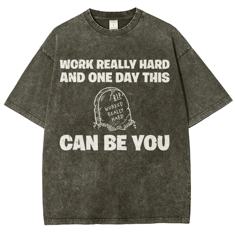 R.I.P. Worked Really Hard Vintage Distressed T-shirt