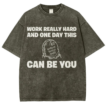 R.I.P. Worked Really Hard Vintage Distressed T-shirt