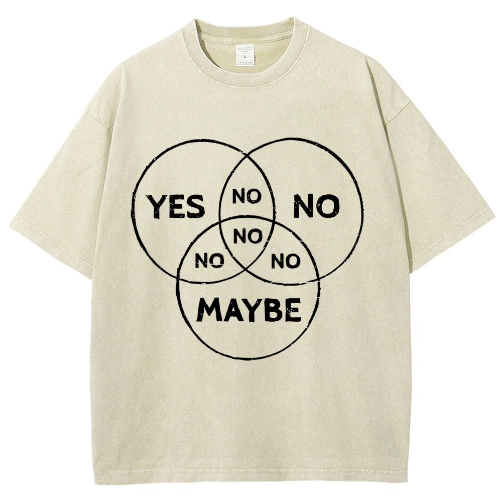 Venn In Doubt, say no. Vintage Distressed T-shirt