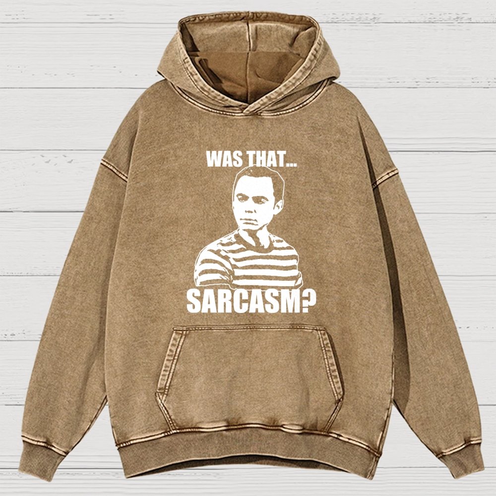 Was That Sarcasm Vintage Distressed Hoodie