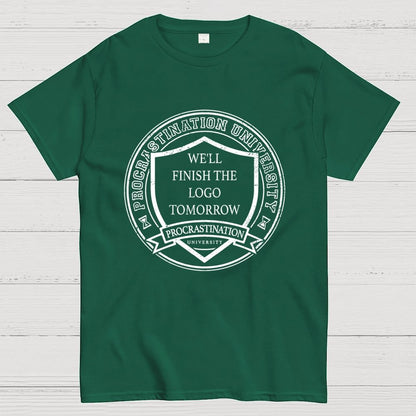 Procrastination University Logo Unisex Geek T-Shirt