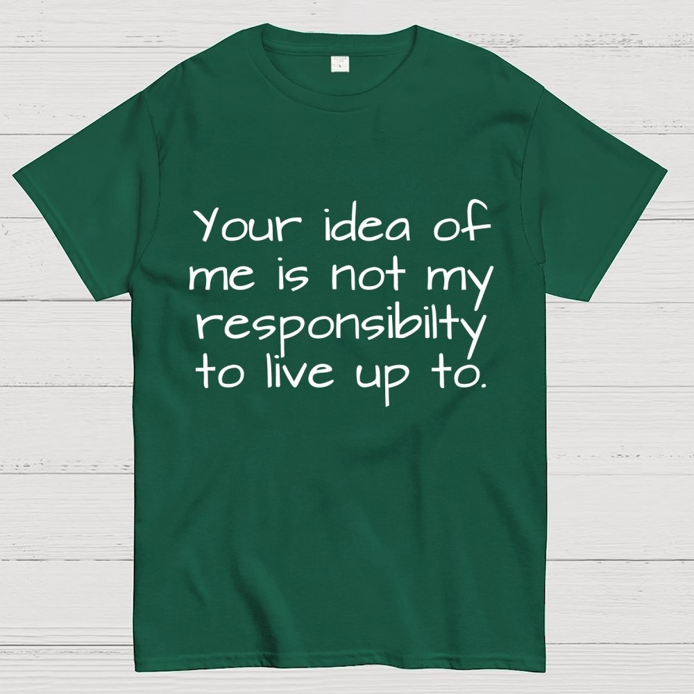 Your Idea Of Me Is Not My Resposibility To Live Up To Geek T-Shirt